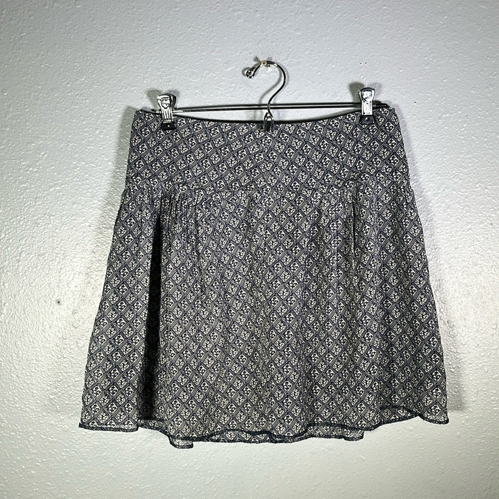 Madewell blue micro print printed silk mini skirt sz 4 | soft girl romantic - Picture 6 of 11